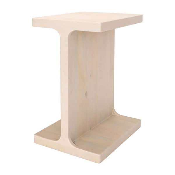15.00 in. Brown Rectangular Solid Wood End Table