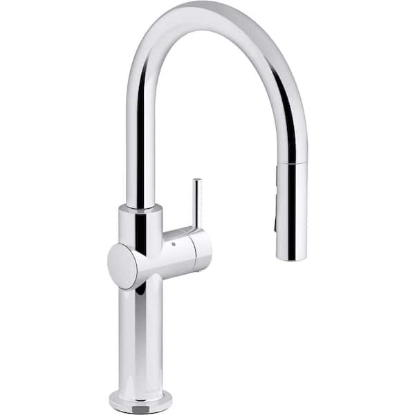 KOHLER Crue Single-Handle Touchless Pull-Down Sprayer Kitchen Faucet with Konnect in Polished Chrome