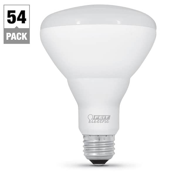 65-Watt Equivalent BR30 Dimmable CEC Title 20 90+ CRI E26 Flood LED Light Bulb, Bright White 3000K (54-Pack)