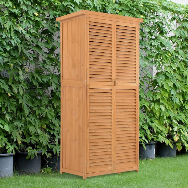 Natural Wooden Garden Storage Shed, Suncast Outdoor Storage Shed 7×7