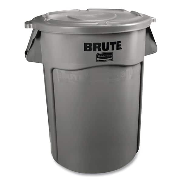 Rubbermaid Commercial Products 25-Gallon Beige Steel Commercial Touchless Trash  Can with Lid at