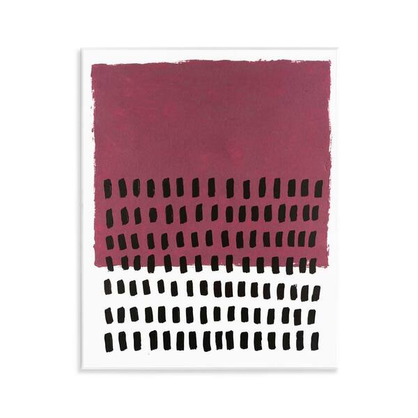 Stupell Industries Red Dotted Pattern by Michael Willett Unframed Abstract Graphic Art Print 14 in. x 11 in.