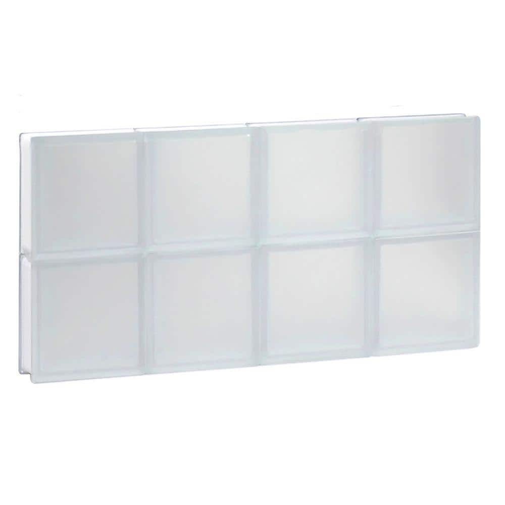Clearly Secure 31 in. x 15.5 in. x 3.125 in. Frameless Frosted Pattern NonVented Glass Block