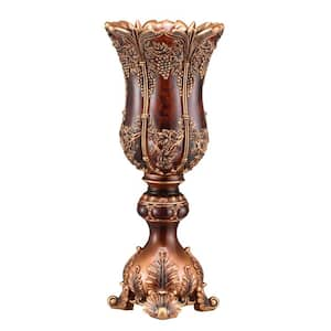 19.5 in. Multi-Colored Resin Urn Decorative Vase