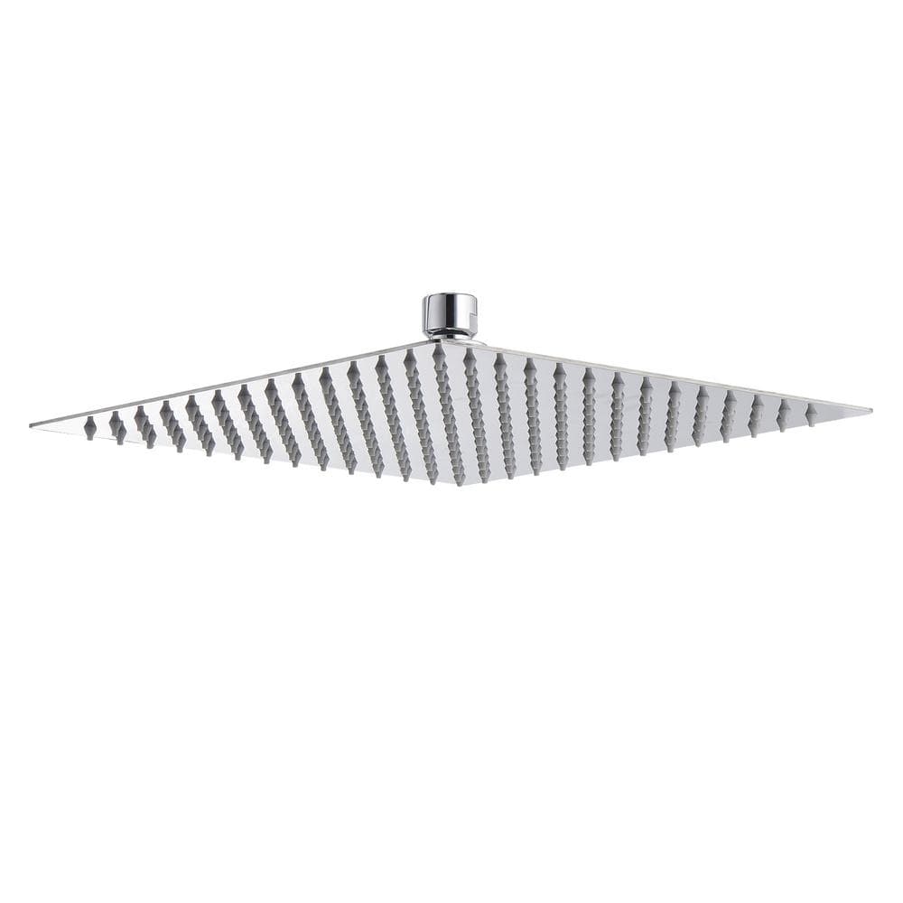 1-Spray Patterns with 1.8 GPM 12 in. Wall Mount Rain Fixed Shower Head, Rai