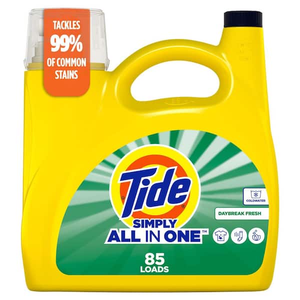 Simply All in 1 Daybreak Fresh Scent Liquid Laundry Detergent, 85-Loads, 107 fl. oz.