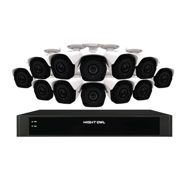 Night Owl 16-Channel 4K 4TB NVR Security Surveillance System with 12 Wired IP Cameras