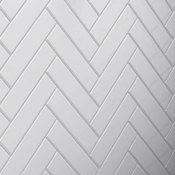 2 in. x 8 in. Soft Ivory Gloss Glass Subway Tile Sample