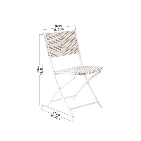 StyleWell Mix and Match Steel Wicker Folding Serena Chevron Outdoor Dining Chair 1 Piece FDS40059 V