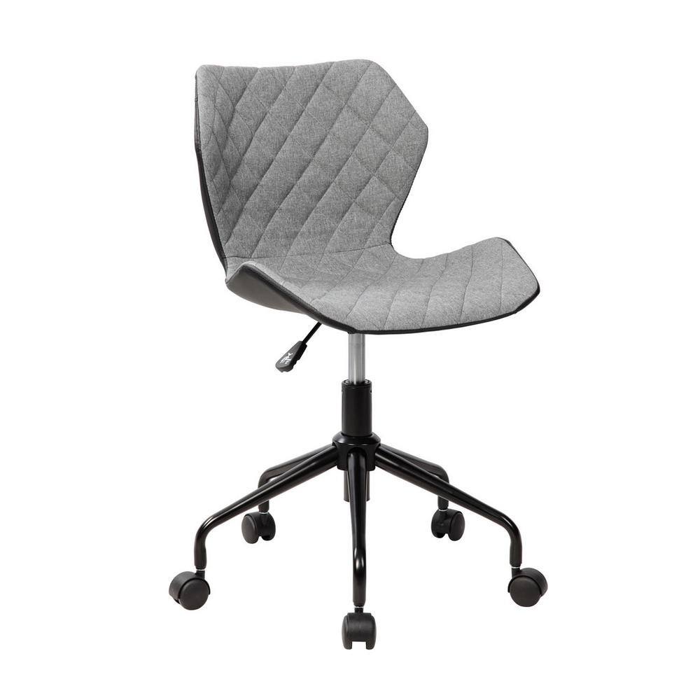 TECHNI MOBILI 21 in. Width Standard Grey/Black Fabric Task Chair with