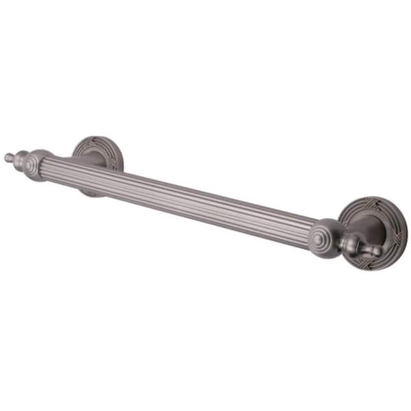 Kingston Brass Templeton 12 in. x 1 in. Grab Bar in Brushed Nickel