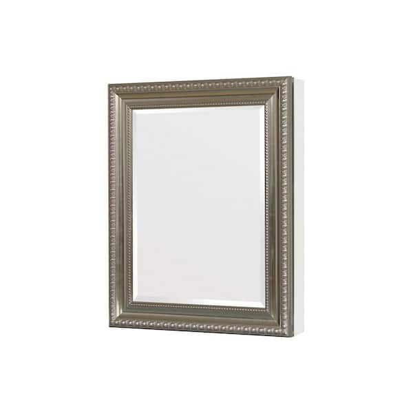 Pegasus 24 in. x 30 in. Recessed or Surface Mount Mirrored Medicine Cabinet in Gold-DISCONTINUED