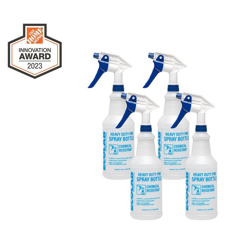32 oz. Heavy Duty Pro All Purpose Spray Bottle, Refillable Bottle with Adju