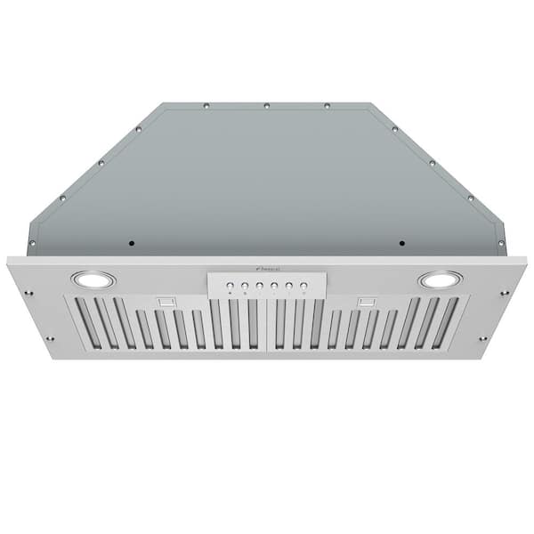 AWOCO 30 in. 650 CFM Ducted Built-In Insert Range Hood in Stainless Steel