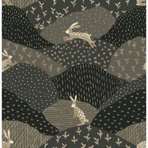 A-Street Prints Peter Black Rabbit Fields Wallpaper Sample