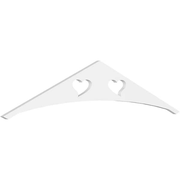 Ekena Millwork Pitch Winston 1 in. x 60 in. x 15 in. (5/12) Architectural Grade PVC Gable Pediment Moulding