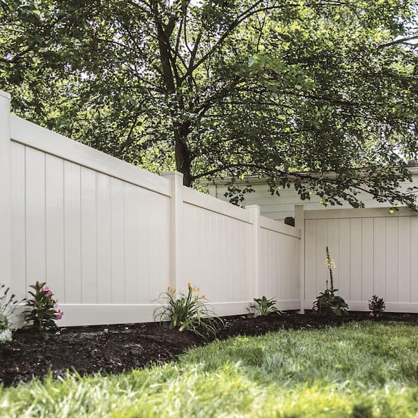 Washington 4 ft. H x 6 ft. W Sand Vinyl Fence Panel (Unassembled)