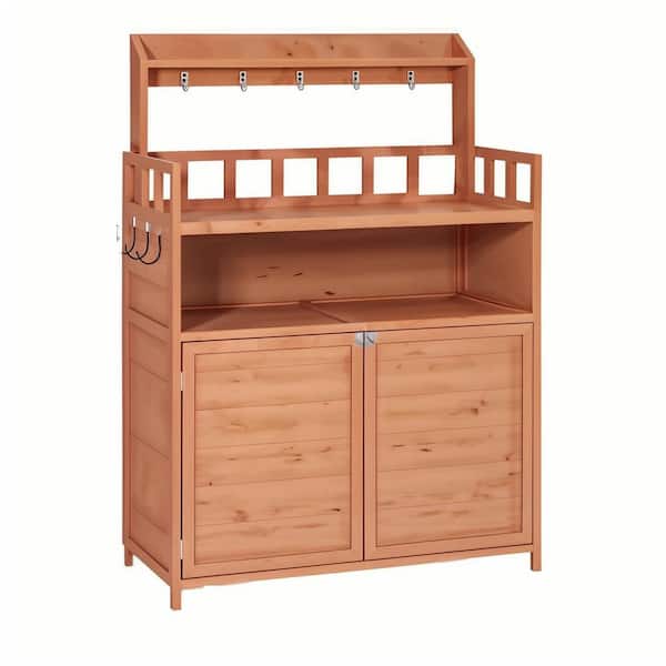 40 in. W x 57 in. H Outdoor Potting Bench and Table with