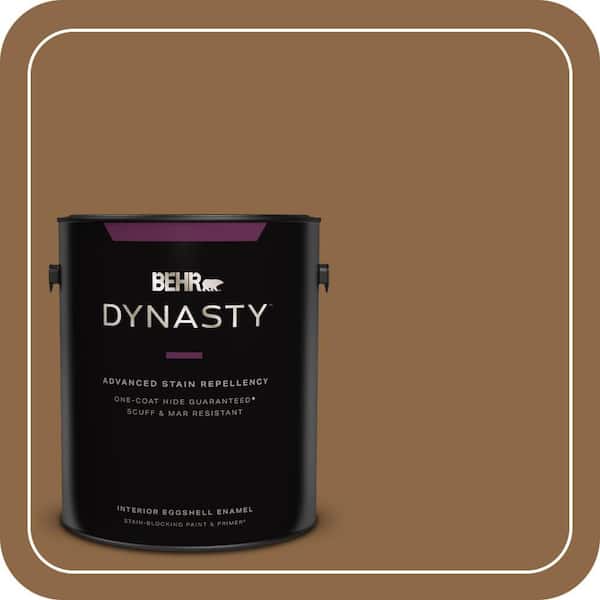 BEHR DYNASTY 1 gal. #270F-7 English Saddle Eggshell Enamel Interior Stain-Blocking Paint & Primer