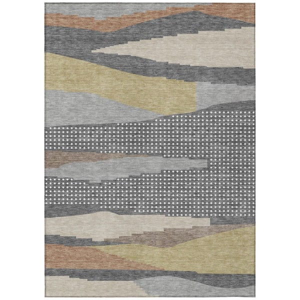 Chantille Machine Washable Indoor/Outdoor Abstract ACN2761 Gray 10 ft. x 14 ft. Area Rug
