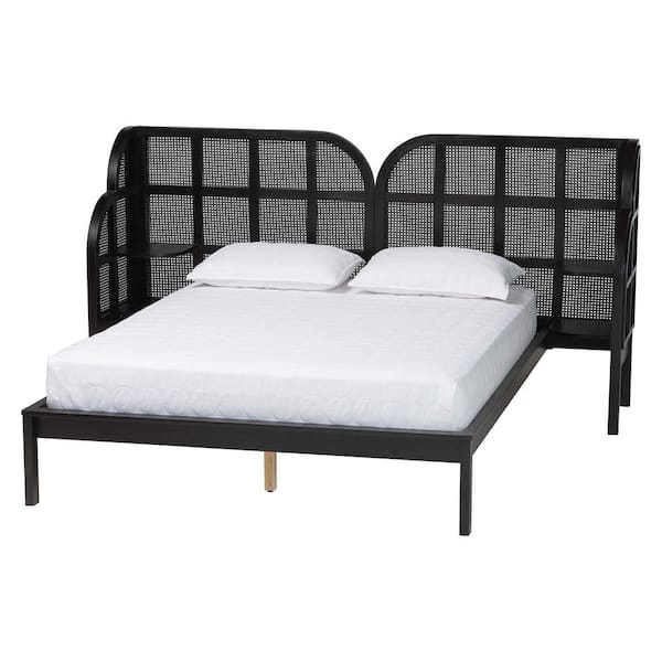 Cascadia Ebony Black Wood Frame Queen Platform Bed