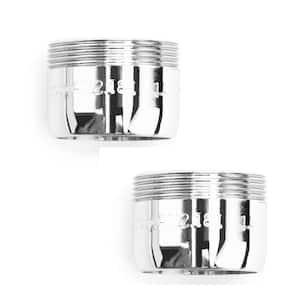MasterFIT Bubble Spray Bath Aerator - 15/16-27 and 55/64-27 - 1.5 GPM - Bubble Spray in Chrome - WaterSense (2-Pack)