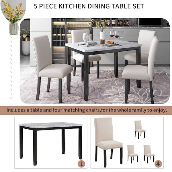 Hallam 5 online piece dining set