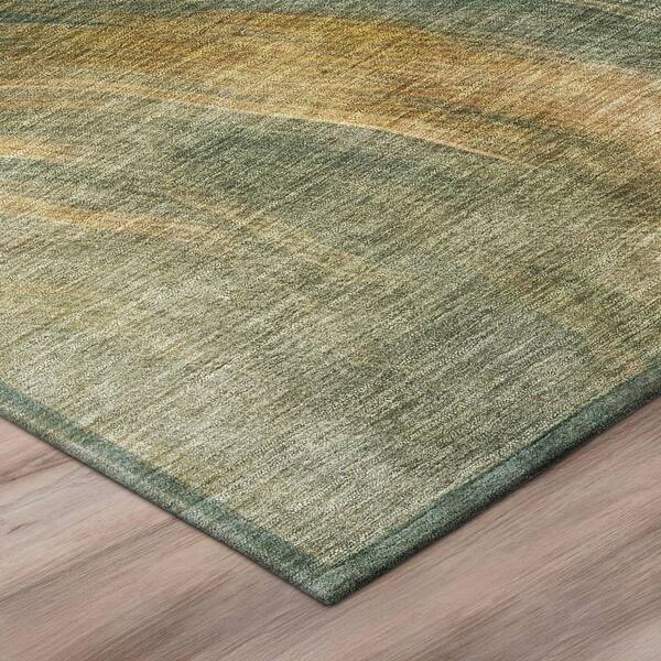Chantille Machine Washable Indoor/Outdoor Abstract ACN2877 Green 10 ft. x 14 ft. Area Rug