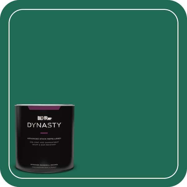 BEHR DYNASTY 1 qt. #P430-7 Sparkling Emerald Eggshell Enamel Interior Stain-Blocking Paint and Primer