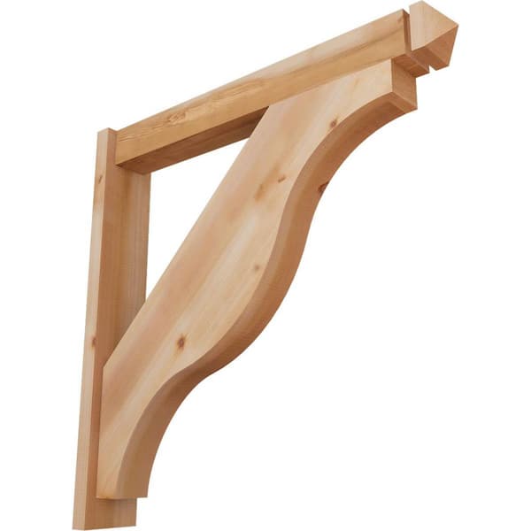 Ekena Millwork 6 in. x 36 in. x 36 in. Fuston Arts and Crafts Smooth Western Red Cedar Outlooker