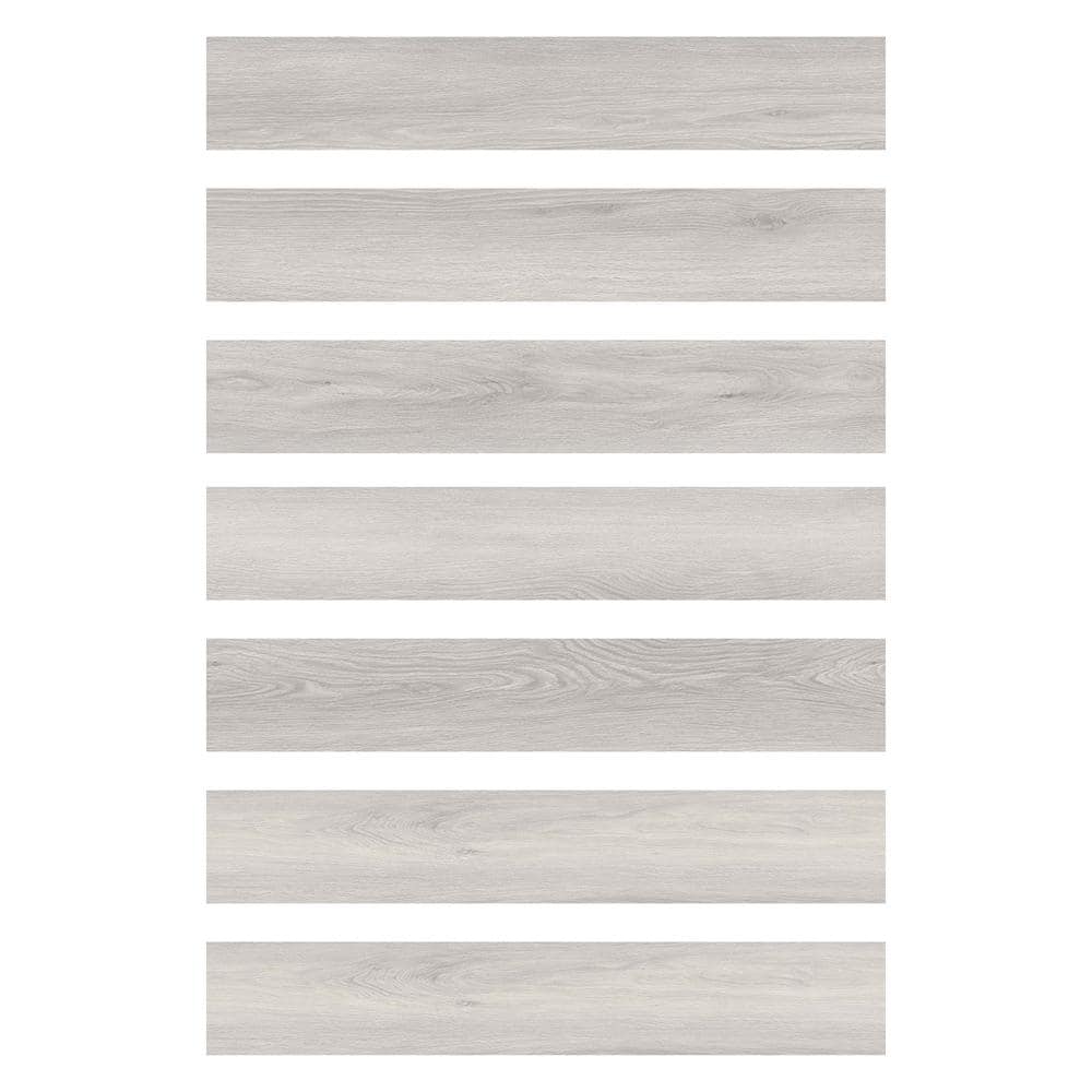 Light Grey 2 MIL x 6 in. W x 36 in. L Water Resistant Peel and Stick Vinyl Tile Flooring (10.5 sq. ft.) price history on PriceWatchPro