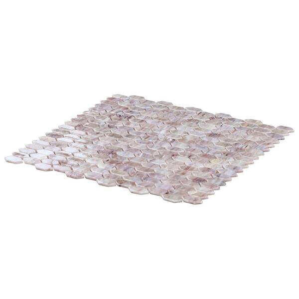 Ivy Hill Tile Glimmer Iridescent Lilac 4 in. x 0.16 in