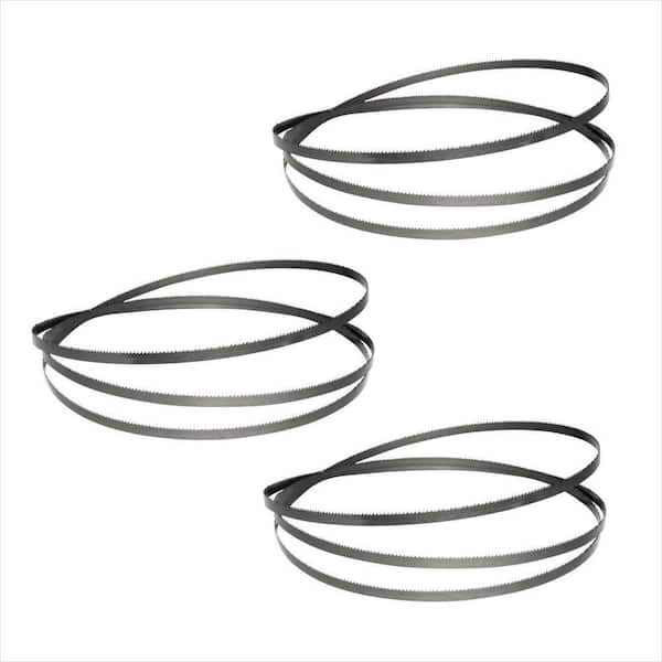 ‎POWERTEC 56-1/8 in. High Carbon Steel Bandsaw Blade Assortment for Delta, Pro-Tech and Ohio Forge 3-Wheel 10 in. Bandsaw (3-Pack)