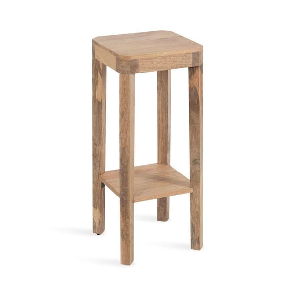 Talcott 12.00 in. Natural Square Solid Wood End Table