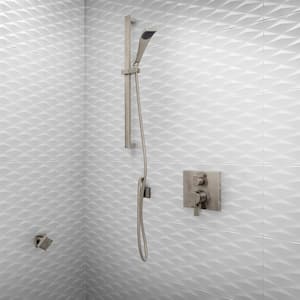Sample - Gemma White 3D 5.5 in. x 5.5 in. Ceramic Wall Tile