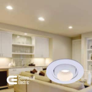 4 in. White Recessed Can Light Eyeball Trim Ring