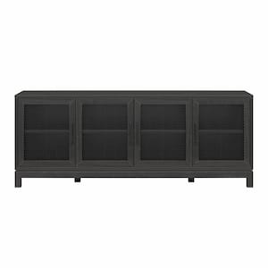 Tess TV Stand for TVs up to 65 in., Black Oak
