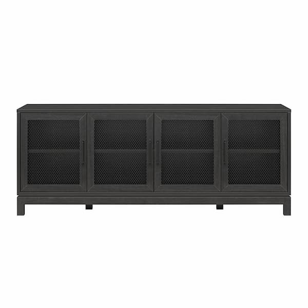 Tess TV Stand for TVs up to 65 in., Black Oak
