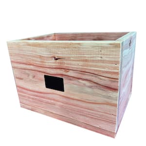 11 in. L x 8 in. D x 8 in. H Outdoor Cedar Planter Box with Label