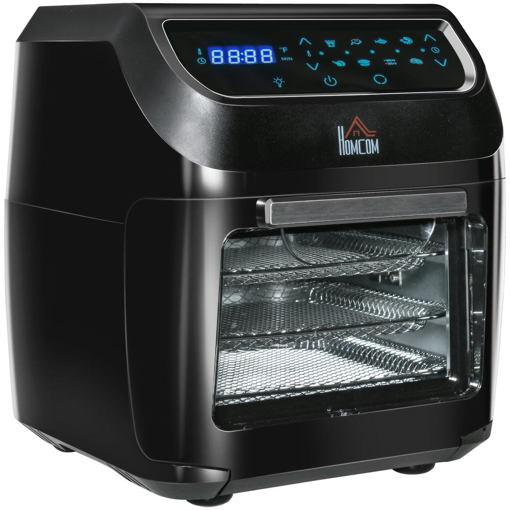 CICIKIKI AO1201X4 20 Quart Air Fryer Toaster Oven Combo, Black