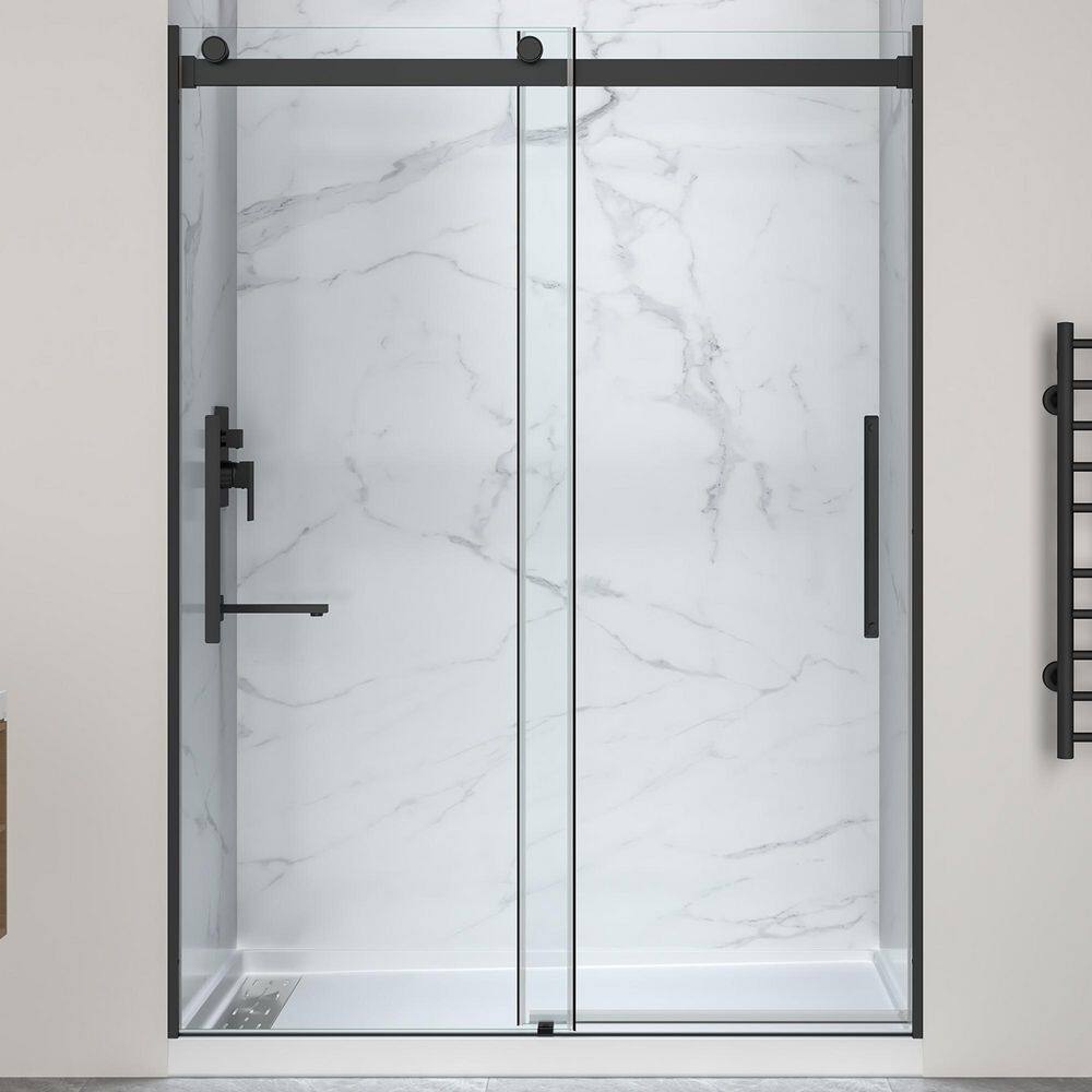 ANZZI Stellar 60 in. L x 36 in. W x 76 in. H Alcove Shower Kit with ...