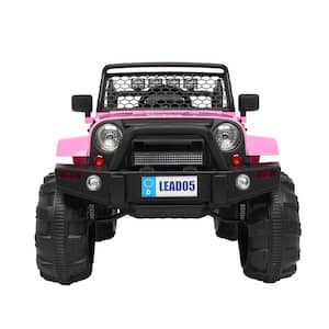 Winado 12-Volt Pink 3-Speeds Kids Ride-On Truck Car with Remote COntrol ...