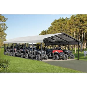20 ft. W x 29 ft. D x 7 ft. H Eggshell Galvanized Steel Carport, Car Canopy and Shelter