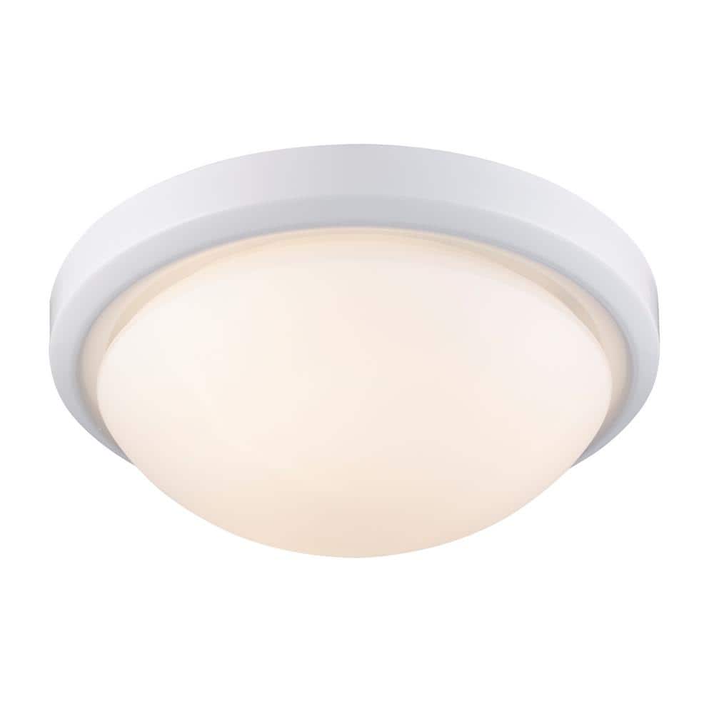 Bliss 15" White Frosted Glass Flush Mount Ceiling Light