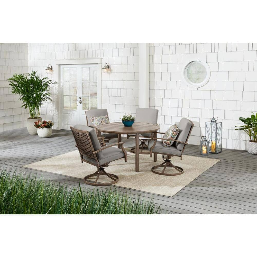 5 piece patio dining set with cushions