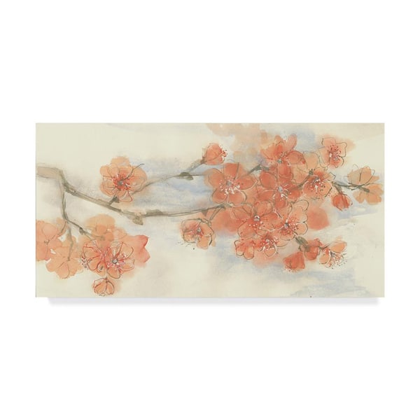 Trademark Fine Art Chris Paschke Peach Blossom I Canvas Unframed Photography Wall Art 24 in. x 47 in