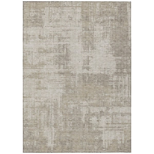 Chantille Machine Washable Indoor/Outdoor Abstract ACN2856 Beige 8 ft. x 10 ft. Area Rug