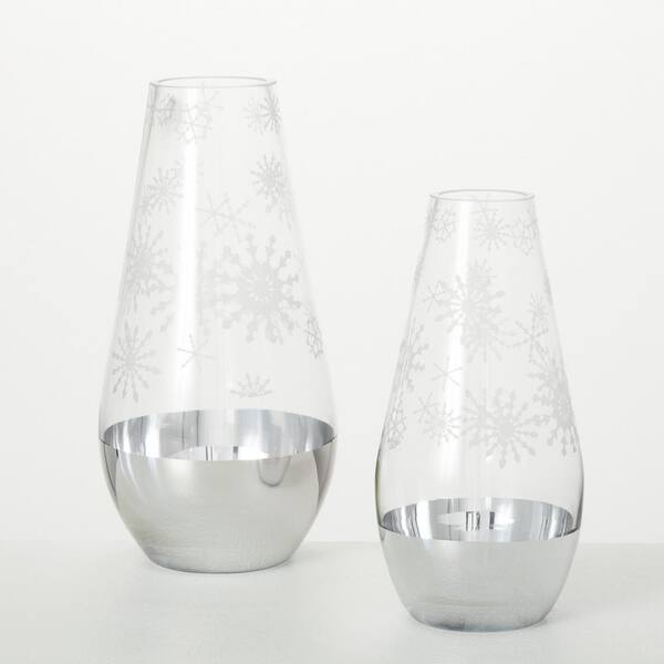 Glass Tall Cylinder Vases. H-28, D-8