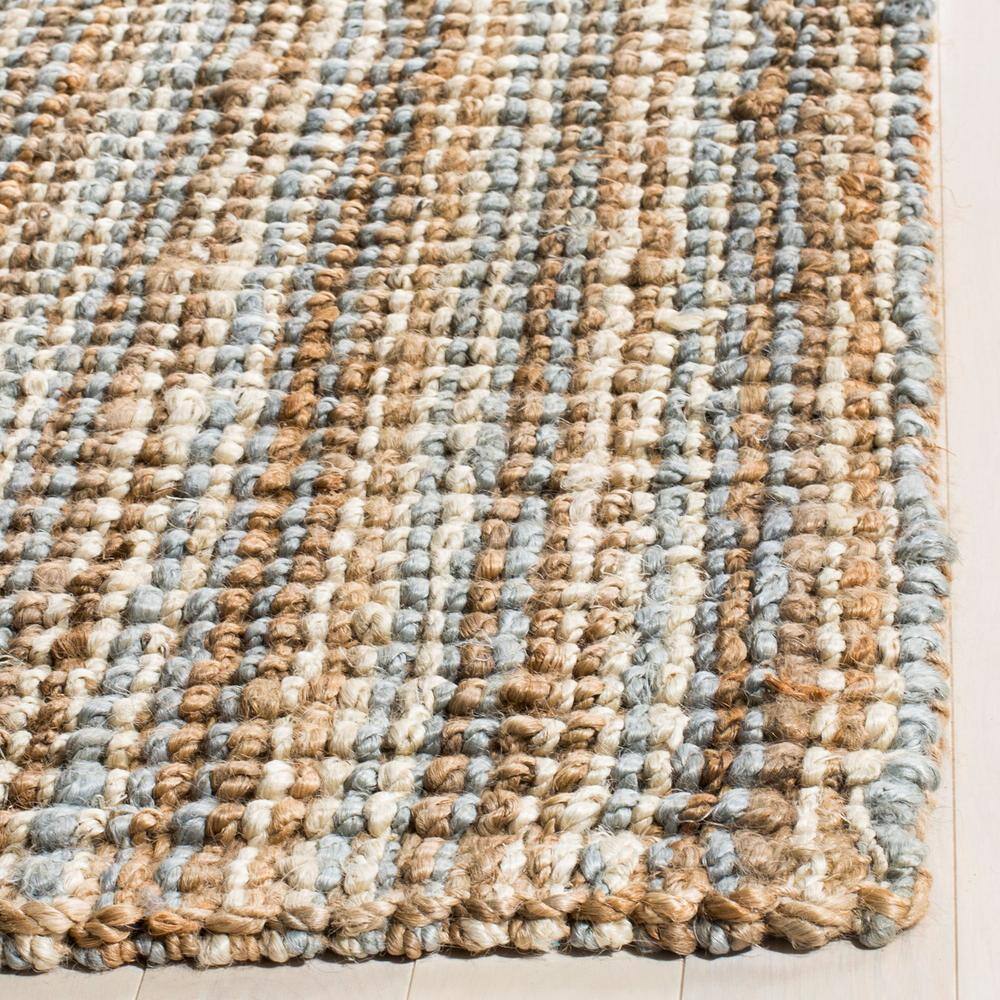 Handmade Reversible Gray and Natural Wool Area Rug