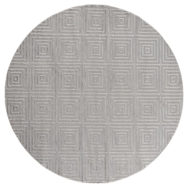 United Weavers Cascades Tehama Silver 7 ft. 10 in. x 7 ft. 10 in. Round Rug